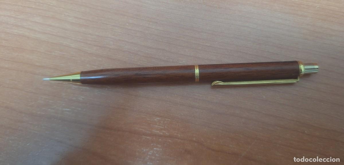 Escriban&iacute;a: Portaminas en madera y dorado - Foto 2