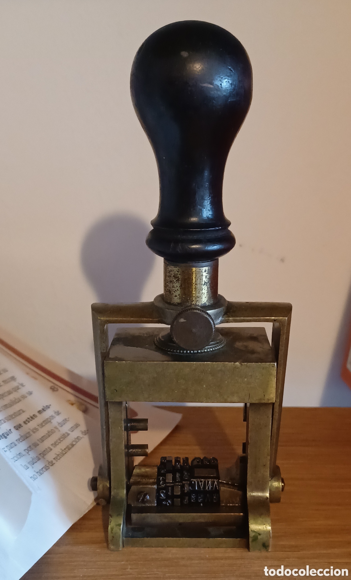 Escriban&iacute;a: Sello Antiguo Lat&oacute;n con Fecha - Foto 7