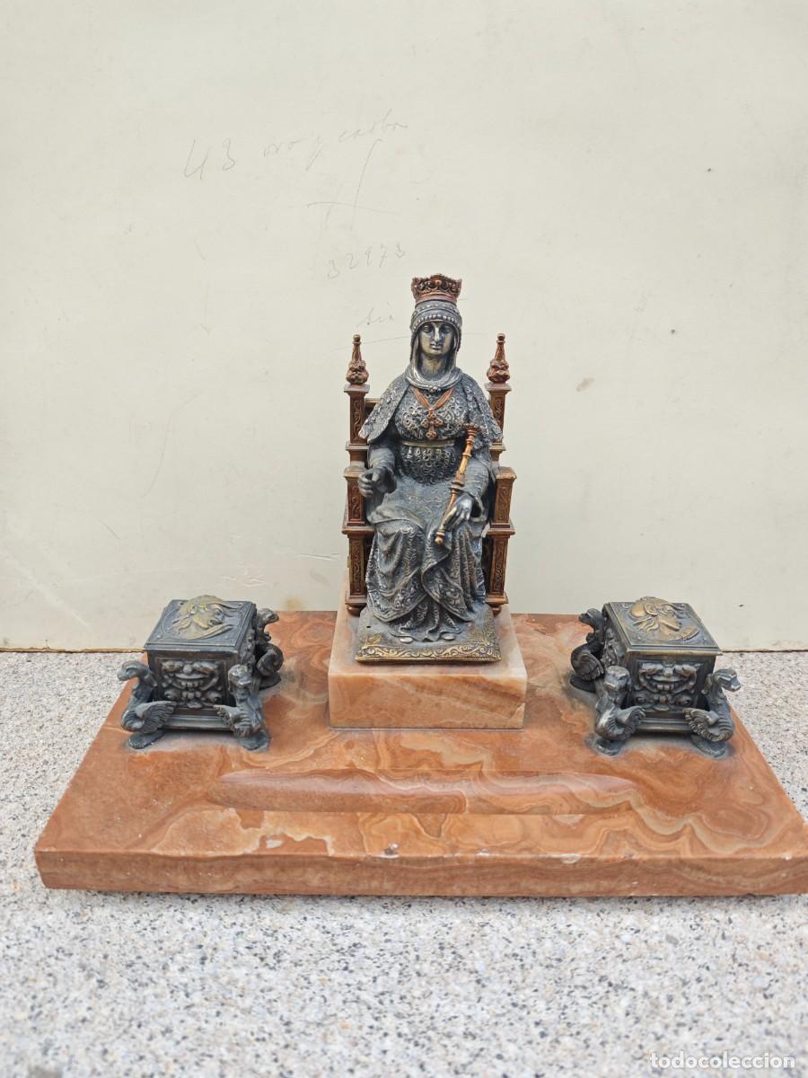 Escriban&iacute;a: Escribana Isabel II m&aacute;rmol y bronce - Foto 1