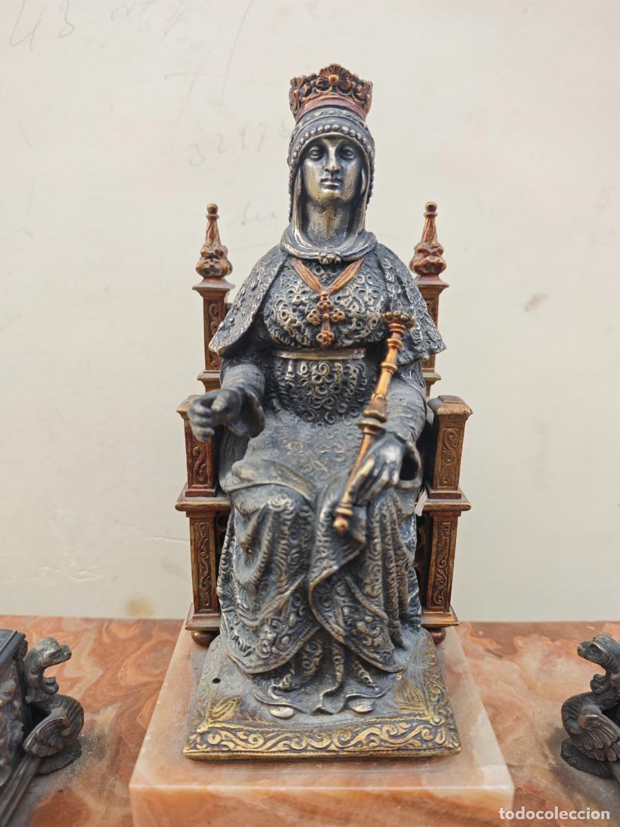 Escriban&iacute;a: Escribana Isabel II m&aacute;rmol y bronce - Foto 2