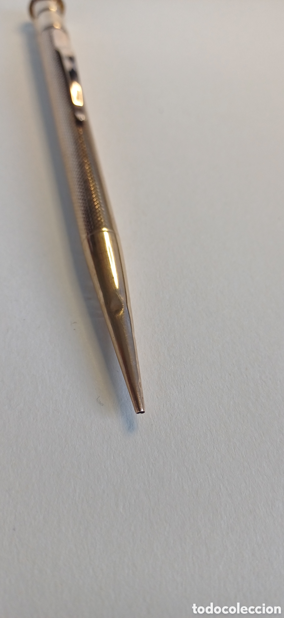 Escriban&iacute;a: Portaminas antiguo dorado. - Foto 2