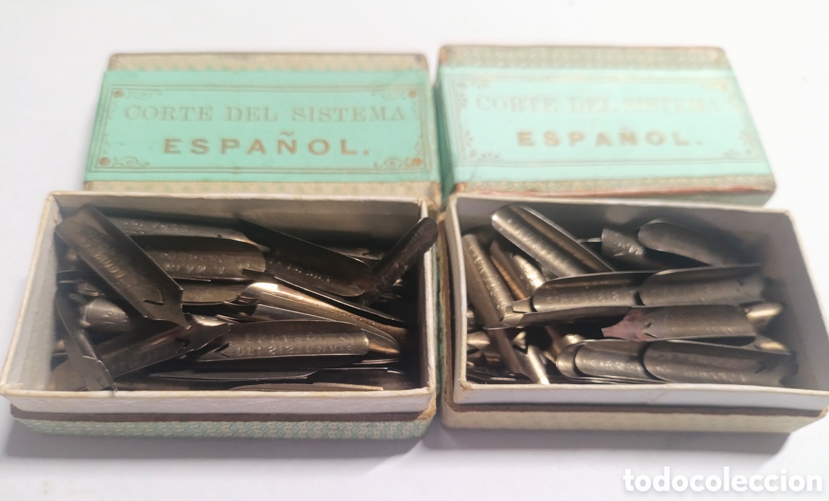 Escriban&iacute;a: 2 cajas de antiguas Plumillas el Corte Espa&ntilde;ol - Foto 2