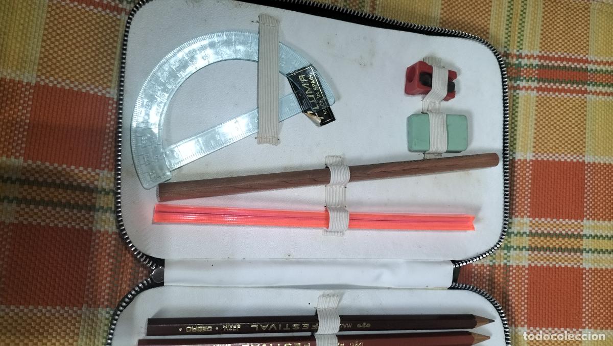 Escriban&iacute;a: ANTIGUO ESTUCHE ESCOLAR PLUMA - Foto 4