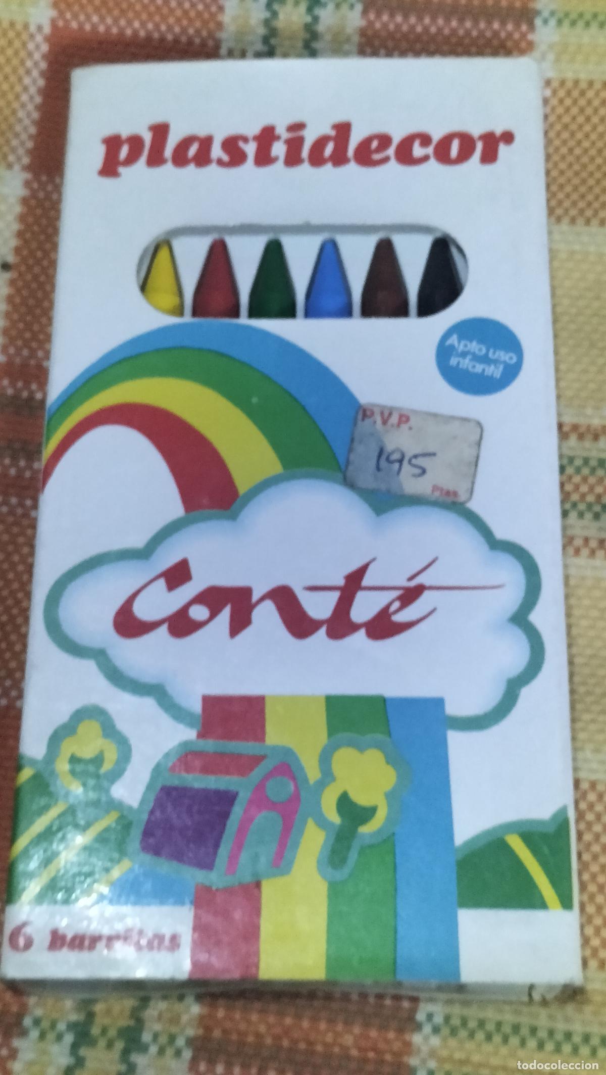 Escriban&iacute;a: ANTIGUA CAJA PLASTIDECOR CONTE - Foto 1