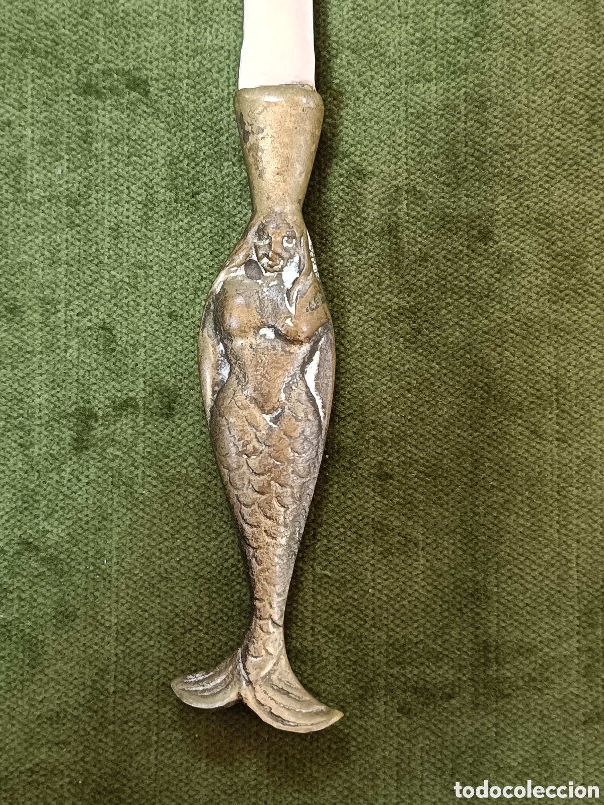 Escriban&iacute;a: ABRECARTAS EN FORMA DE SIRENA MANGO BRONCE - Foto 2