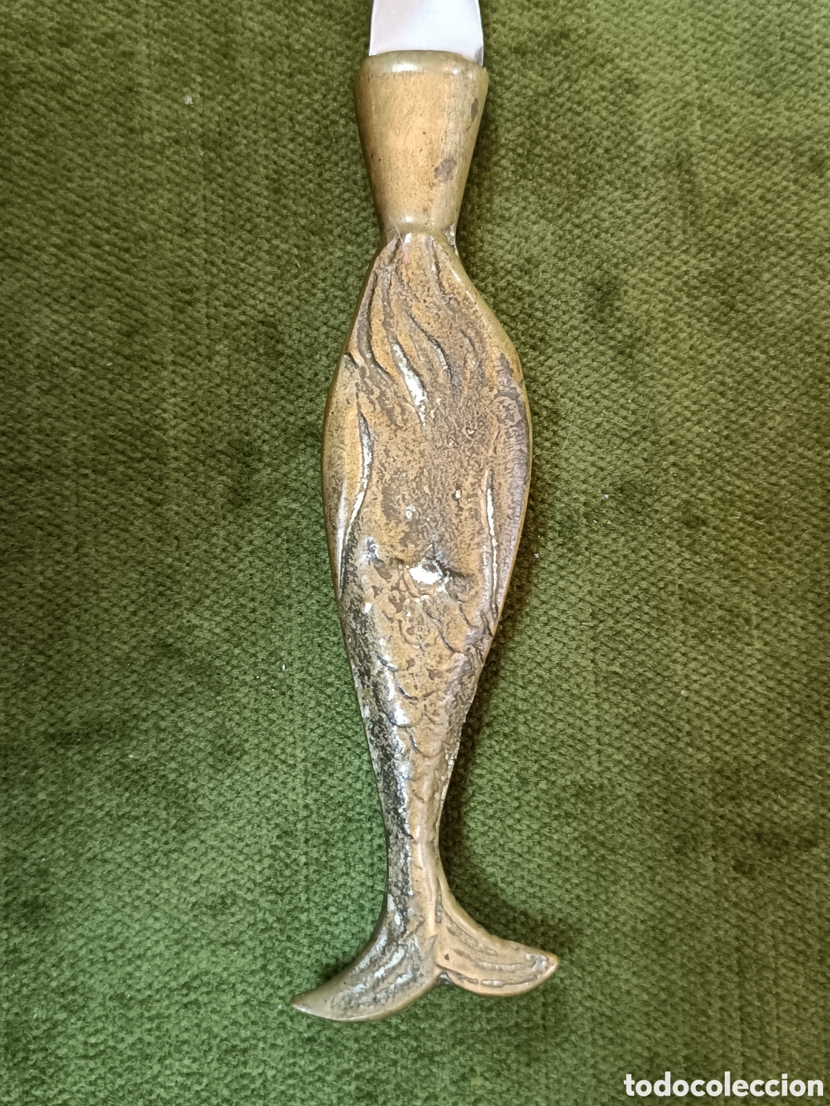 Escriban&iacute;a: ABRECARTAS EN FORMA DE SIRENA MANGO BRONCE - Foto 9
