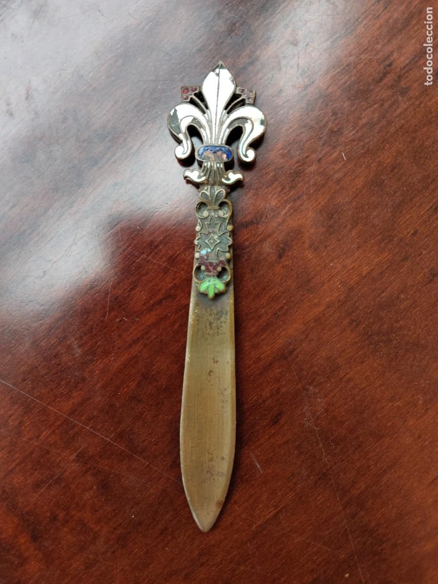 Escriban&iacute;a: Antiguo abrecartas flor de lis. - Foto 8