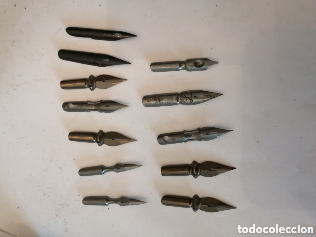 Escriban&iacute;a: Lote 12 plumillas antiguas - Foto 1