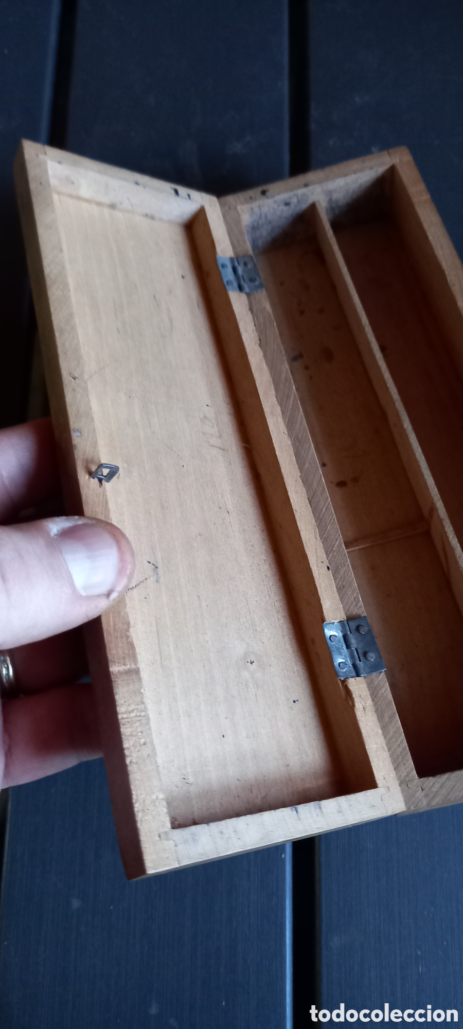 Escriban&iacute;a: ANTIGUO ESTUCHE DE MADERA DE COLEGIO - Foto 13