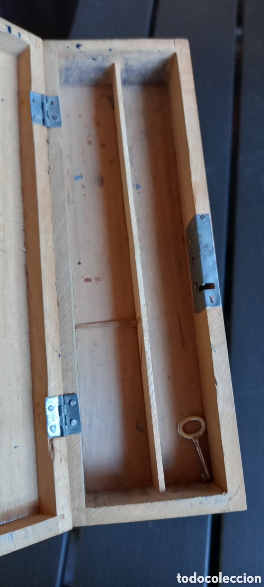 Escriban&iacute;a: ANTIGUO ESTUCHE DE MADERA DE COLEGIO - Foto 14