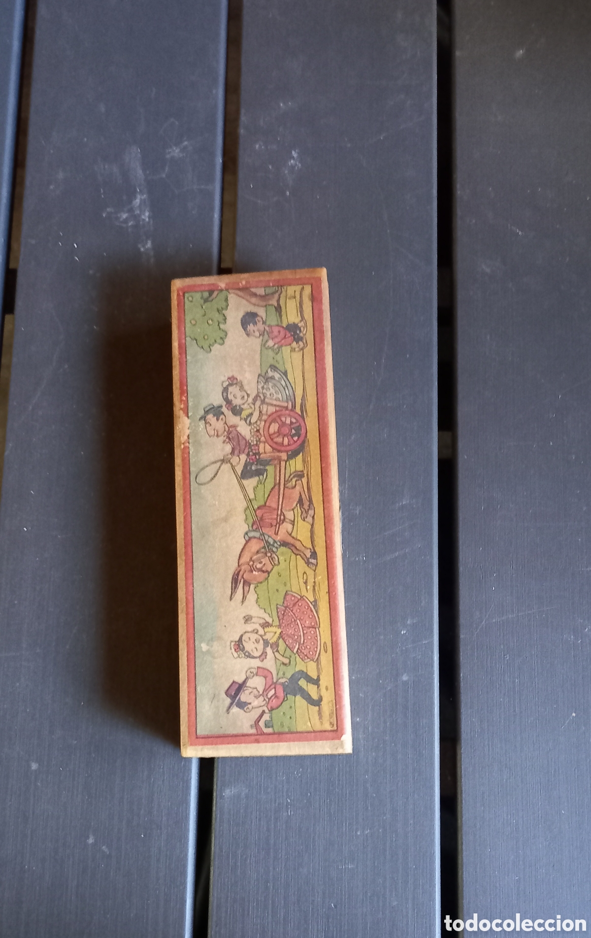 Escriban&iacute;a: ANTIGUO ESTUCHE DE MADERA DE COLEGIO - Foto 2