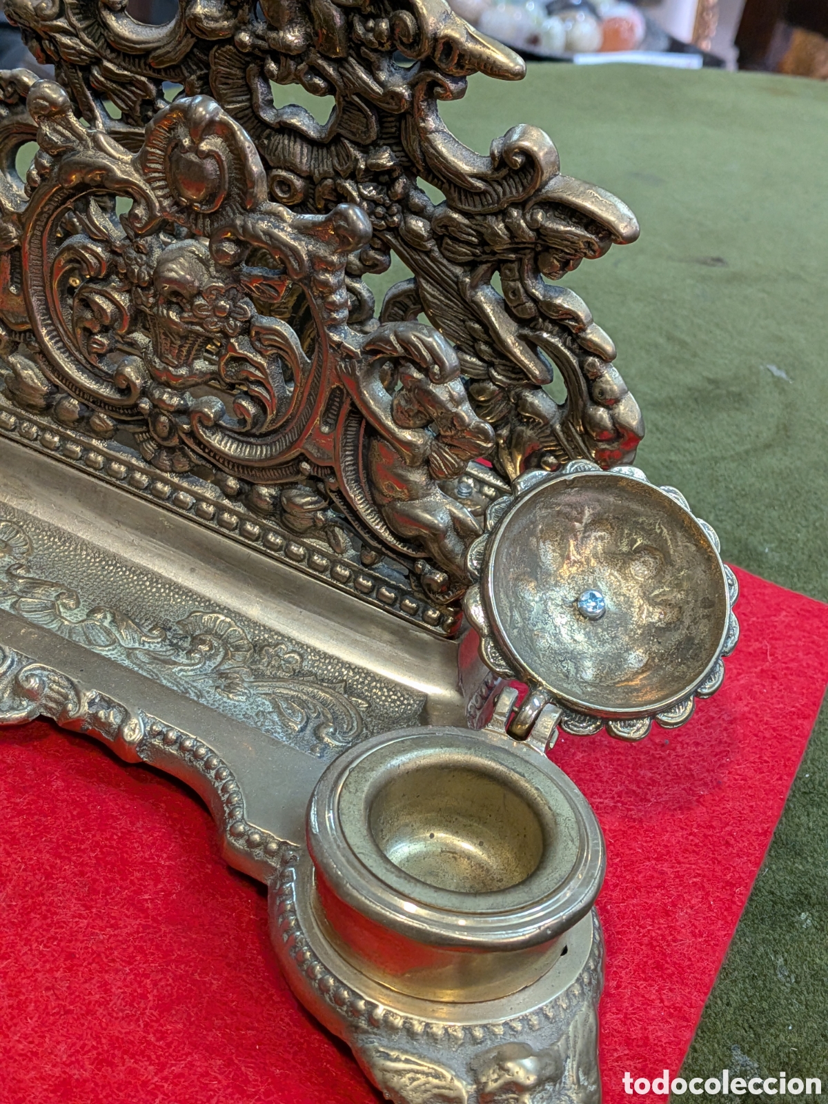 Escriban&iacute;a: Escribania en bronce estilo imperio.REF-0973 - Foto 4