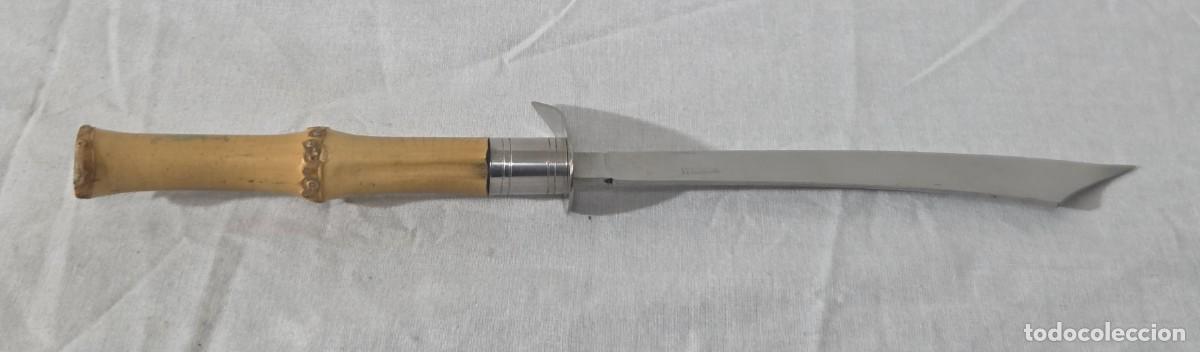 Escriban&iacute;a: Abrecartas Gomez Albacete, mango de bambu - Foto 4