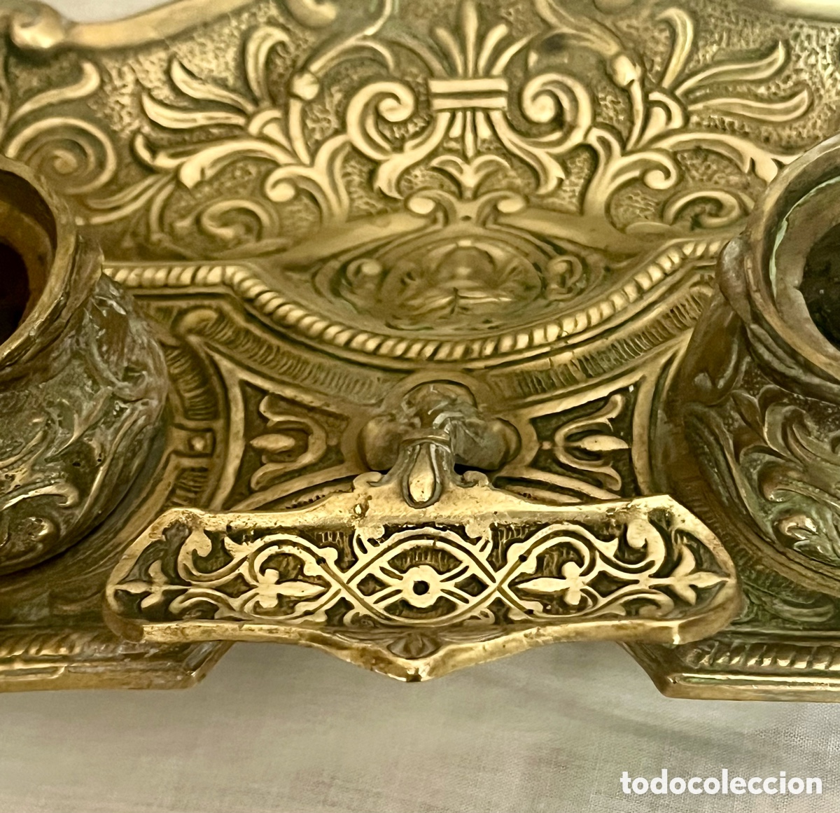 Escriban&iacute;a: ESCRIBAN&Iacute;A DE BRONCE DEL SIGLO XIX ( 2 TINTEROS ) - Foto 24