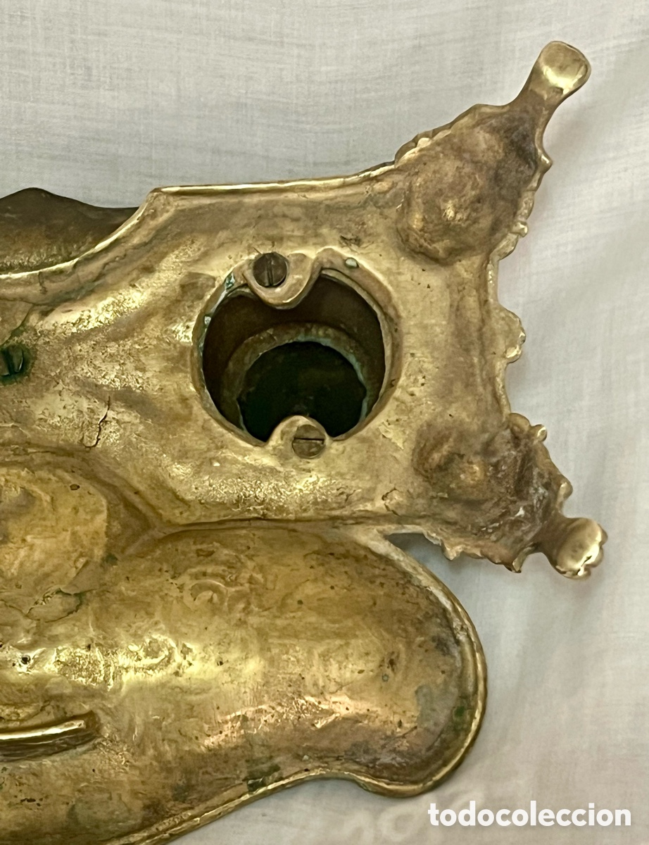 Escriban&iacute;a: ESCRIBAN&Iacute;A DE BRONCE DEL SIGLO XIX ( 2 TINTEROS ) - Foto 27