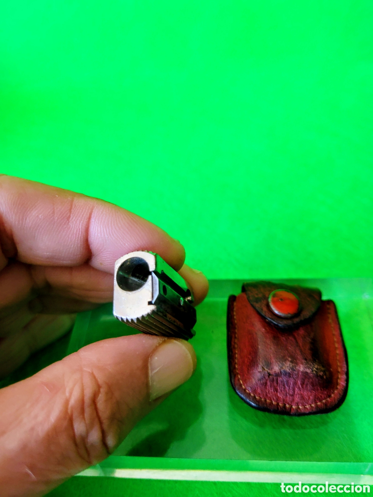Escriban&iacute;a: ANTIGUO SACAPUNTAS EL CASC0 CON FUNDA - Foto 3