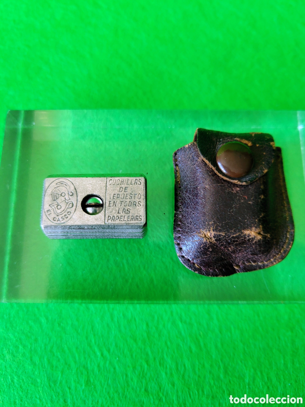 Escriban&iacute;a: ANTIGUO SACAPUNTAS EL CASCO CON FUNDA - Foto 2