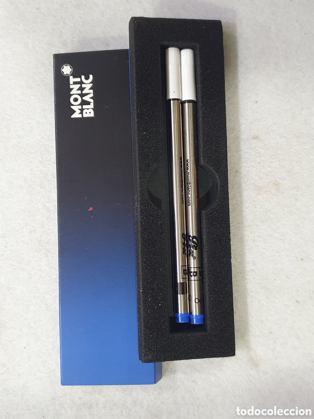 Escriban&iacute;a: Pareja de tintas Montblanc. Azul. (L65) - Foto 2