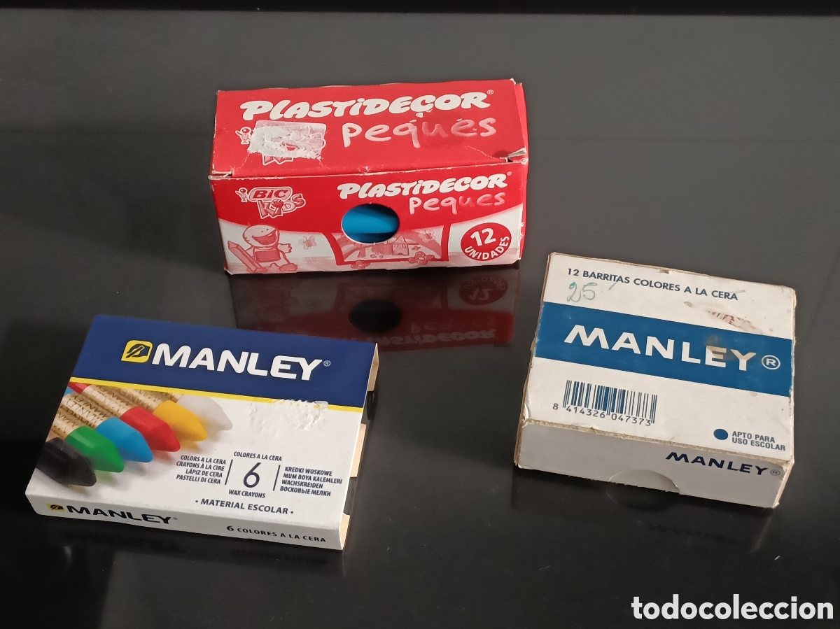 Escriban&iacute;a: Lote de ceras para pintar Manley y plastidecor BIC - Foto 1