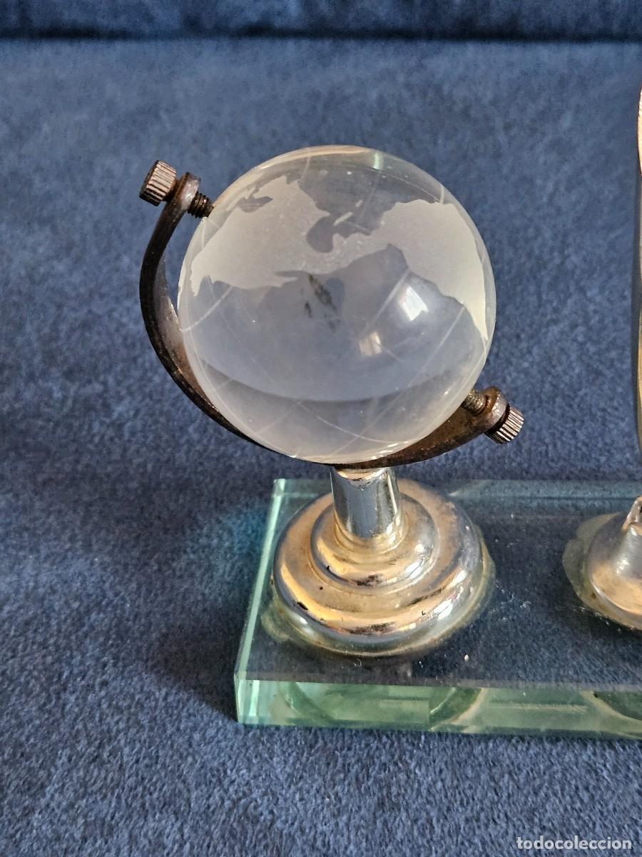 Escriban&iacute;a: Escriban&iacute;a Con Globo Terr&aacute;queo De Cristal Y Base De Pl&aacute;stico. - Foto 4