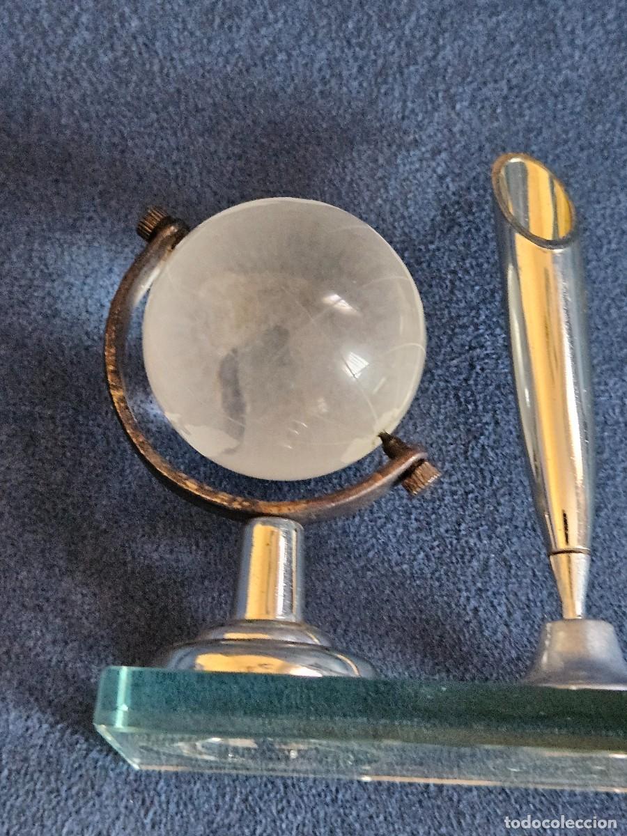 Escriban&iacute;a: Escriban&iacute;a Con Globo Terr&aacute;queo De Cristal Y Base De Pl&aacute;stico. - Foto 6