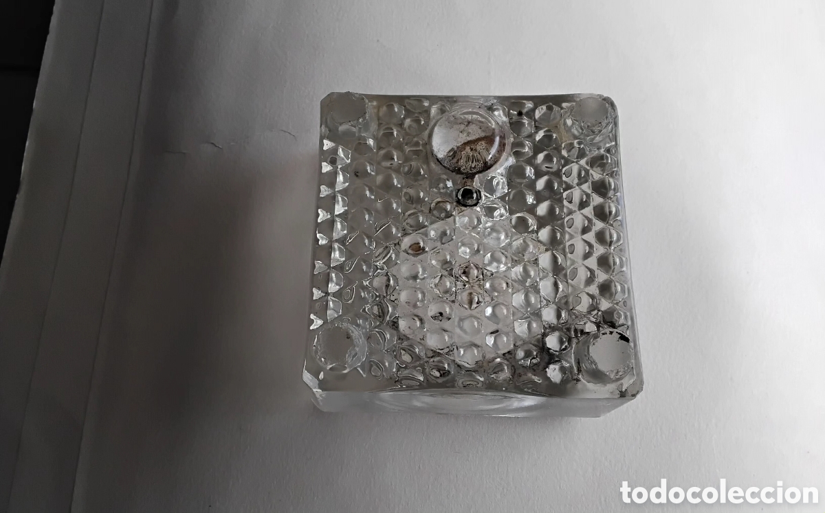 Escriban&iacute;a: Antiguo tintero de vidrio macizo - Foto 1