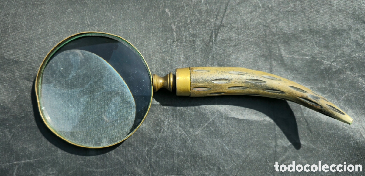 Escriban&iacute;a: Lupa vintage laton y madera - Foto 2