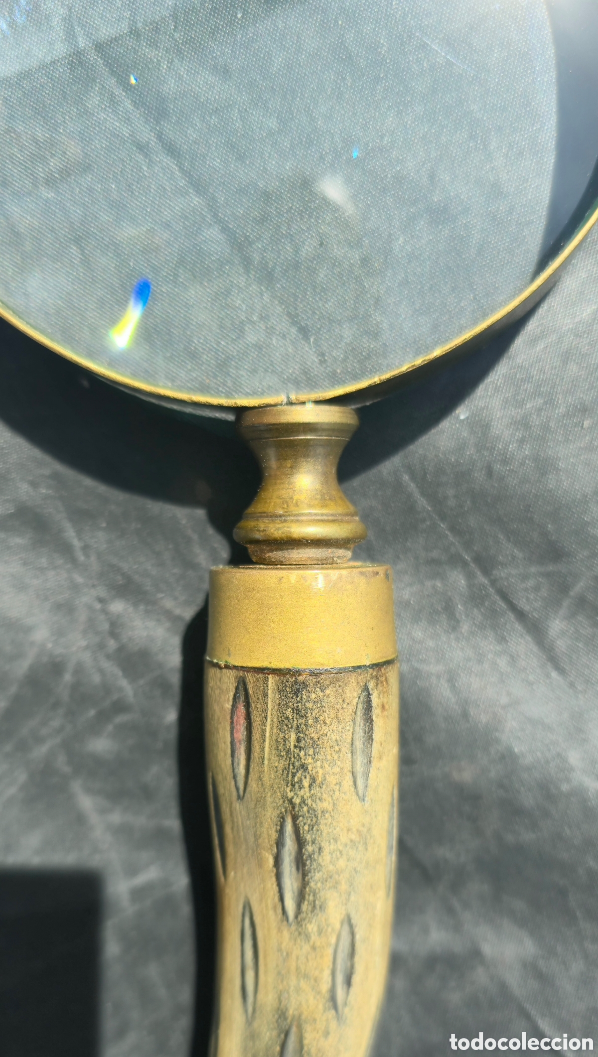 Escriban&iacute;a: Lupa vintage laton y madera - Foto 5
