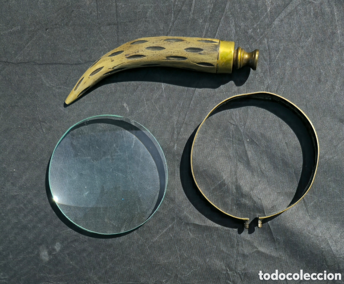 Escriban&iacute;a: Lupa vintage laton y madera - Foto 6