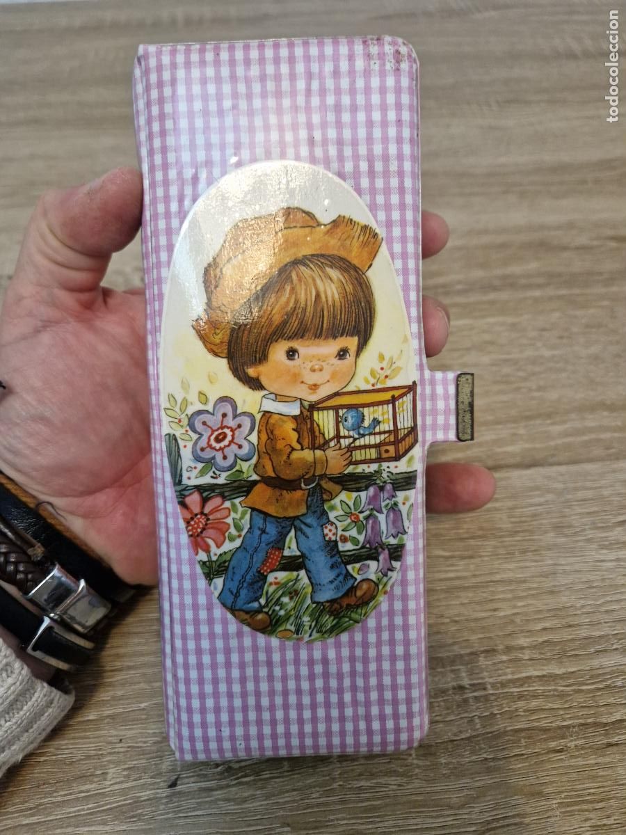 Escriban&iacute;a: antiguo estuche plumier infantil colegio escuela escolar Coni y constanza vintage egb plumier