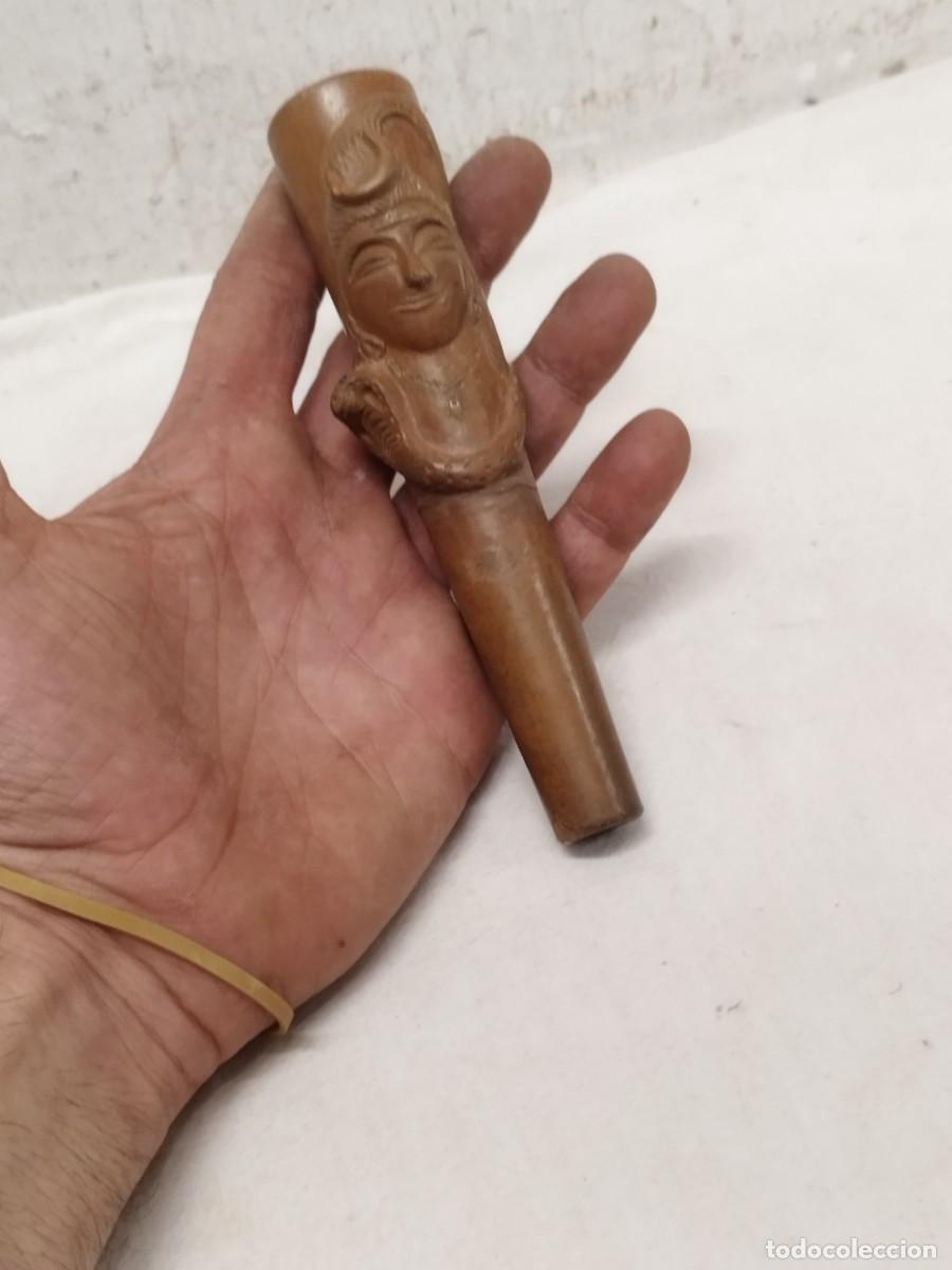 Escriban&iacute;a: Antiguo chillum, pipa tradicional de la india. - Foto 1