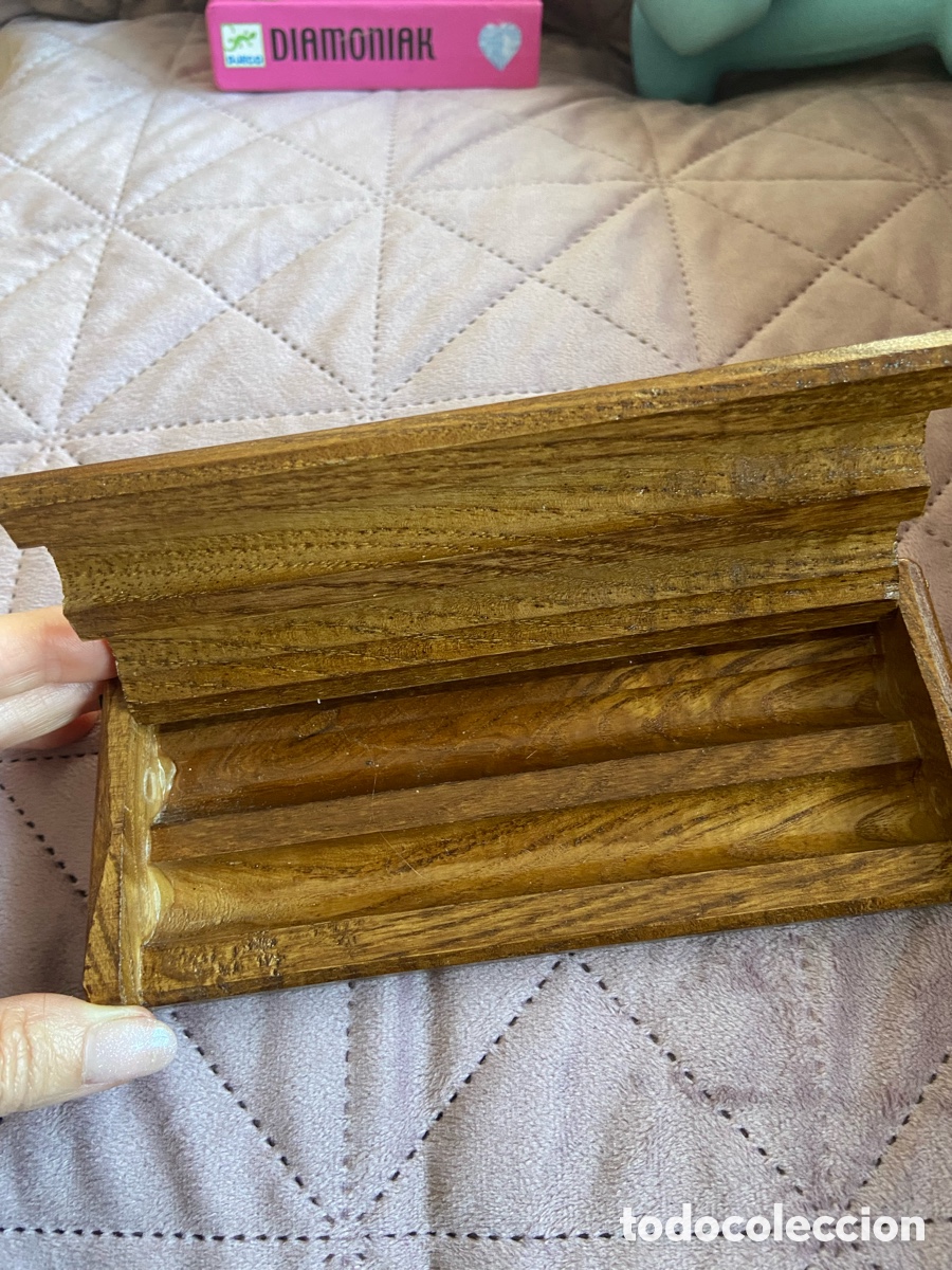 Escriban&iacute;a: Caja madera para plumas vintage