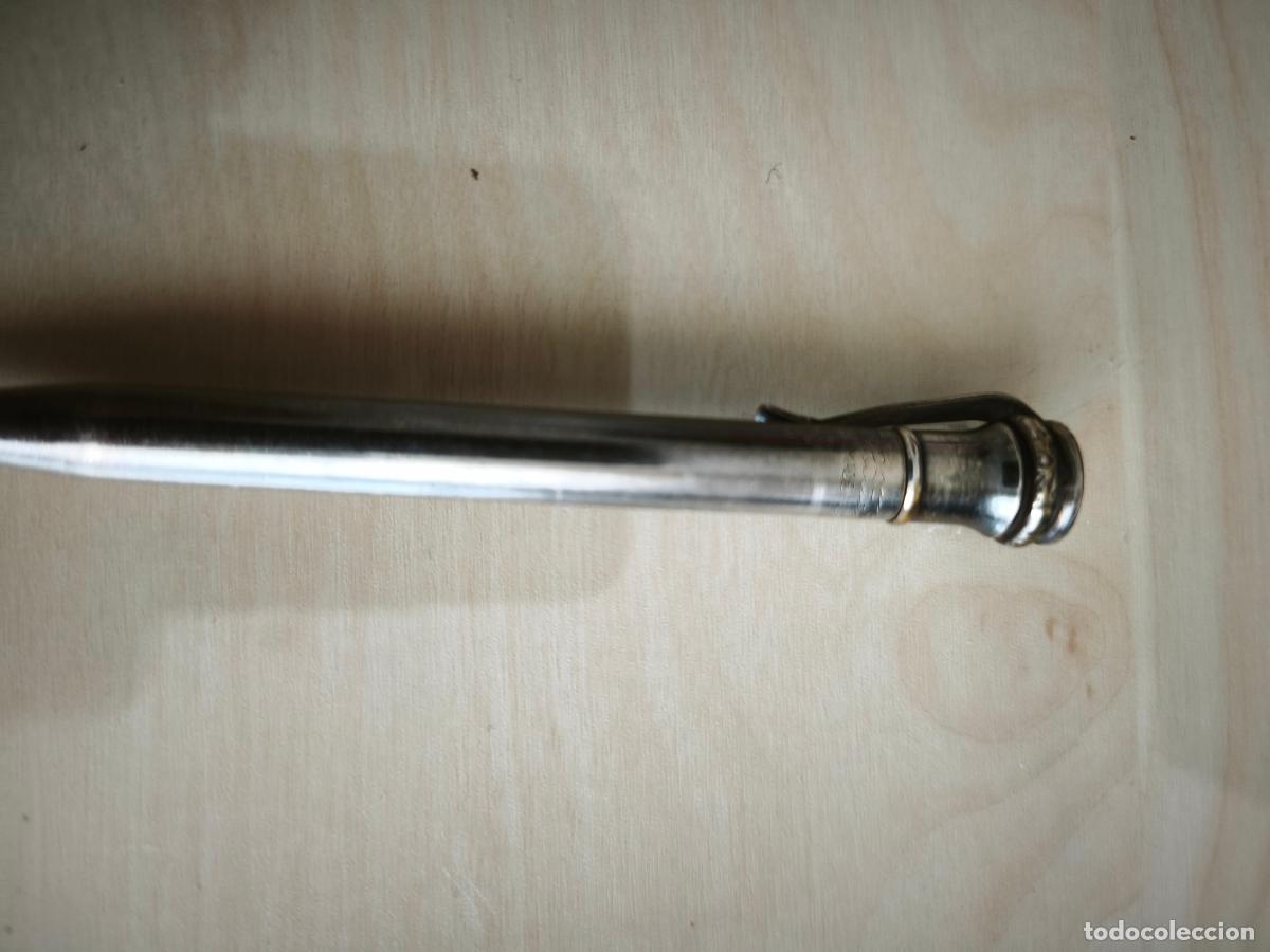 Escriban&iacute;a: Antiguo portaminas, silver plated, Evershap made in USA. 10,3 cms. - Foto 4