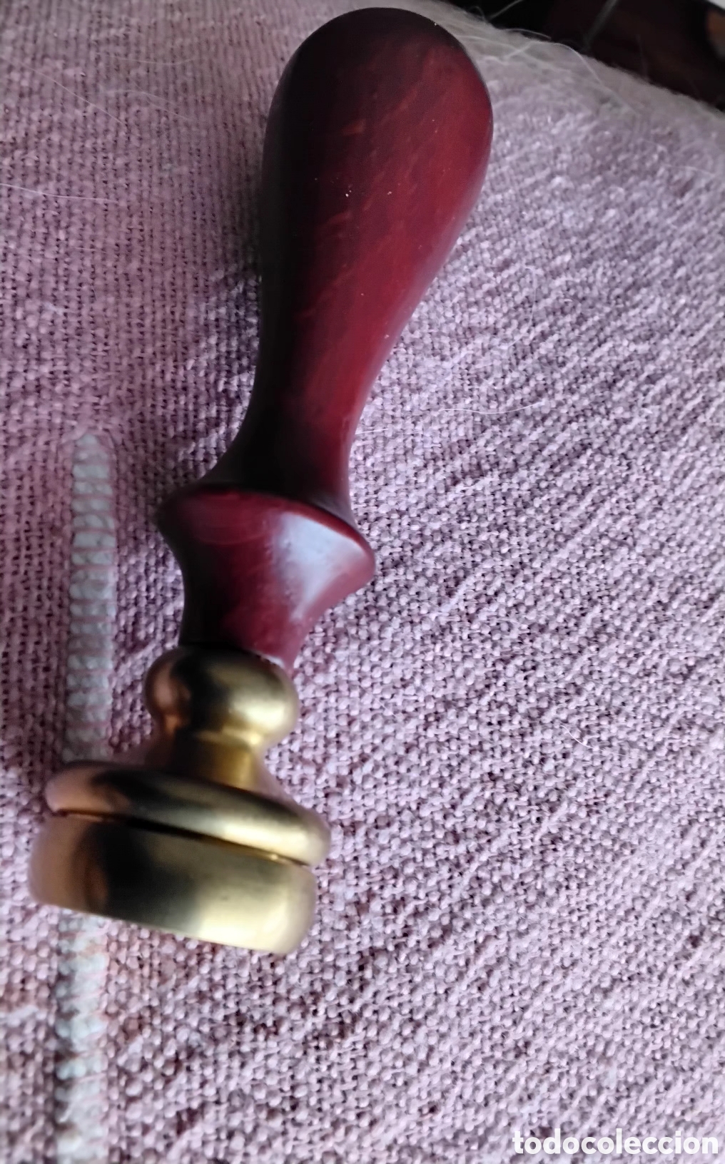 Escriban&iacute;a: Tampon de lat&oacute;n y madera sello. - Foto 2
