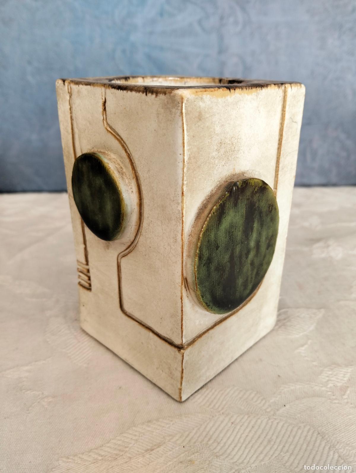 Escriban&iacute;a: Porta bolis lapicero bote para bol&iacute;grafos l&aacute;pices de ceramica abstracta Almar II Inauguraci&oacute;n 1973