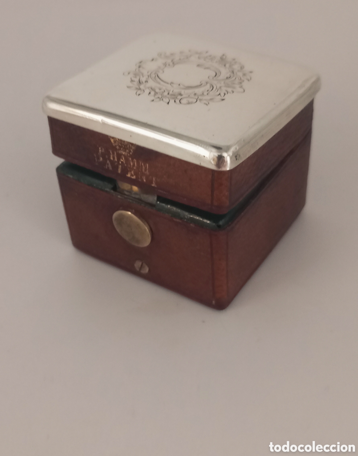 Escriban&iacute;a: TINTERO FRANCES DE LA BELLA &Eacute;POCA, PUNZON ORFEBRE PLATERO JOSEPH CROSSARD Y MINERVA. FIN SIG XIX - X