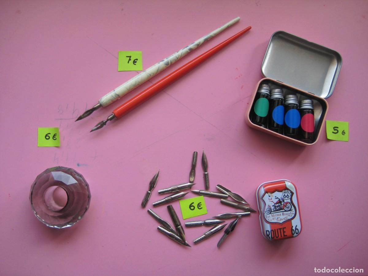 Escriban&iacute;a: LOTE PLUMILLAS, TINTA, PORTAPLUMAS, TINTERO VENTA SEPARADO O CONJUNTO