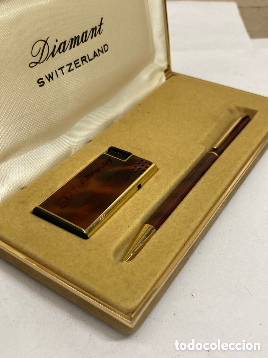 Escriban&iacute;a: Juego Diamante mechero y bol&iacute;grafo