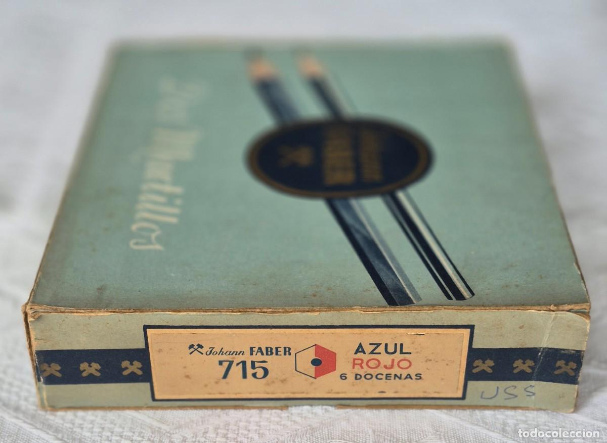 Escriban&iacute;a: JOHANN FABER (DOS MARTILLOS)&ndash; 715 azul / rojo &ndash;original embalaje completo 6 cajas de 12 l&aacute;pices-estu