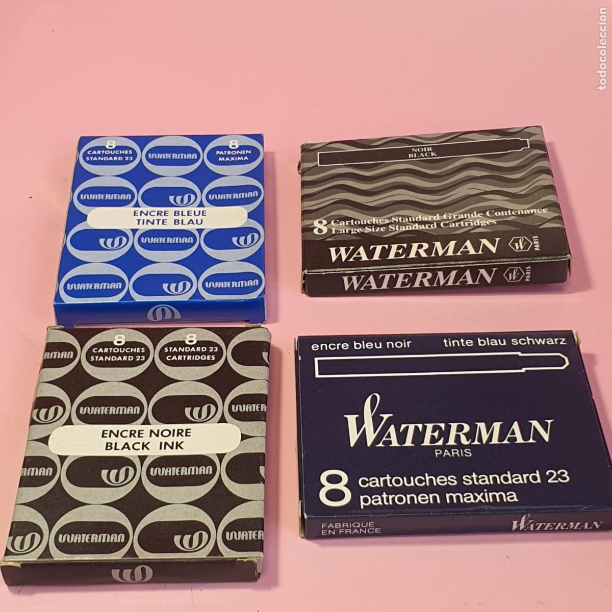 Escriban&iacute;a: 32*LOTE CAJAS-WATERMAN ESTANDRD-8 CARTUCHOS GRANDES-VER FOTOGRAF&Iacute;AS-COLECCIONISTAS.