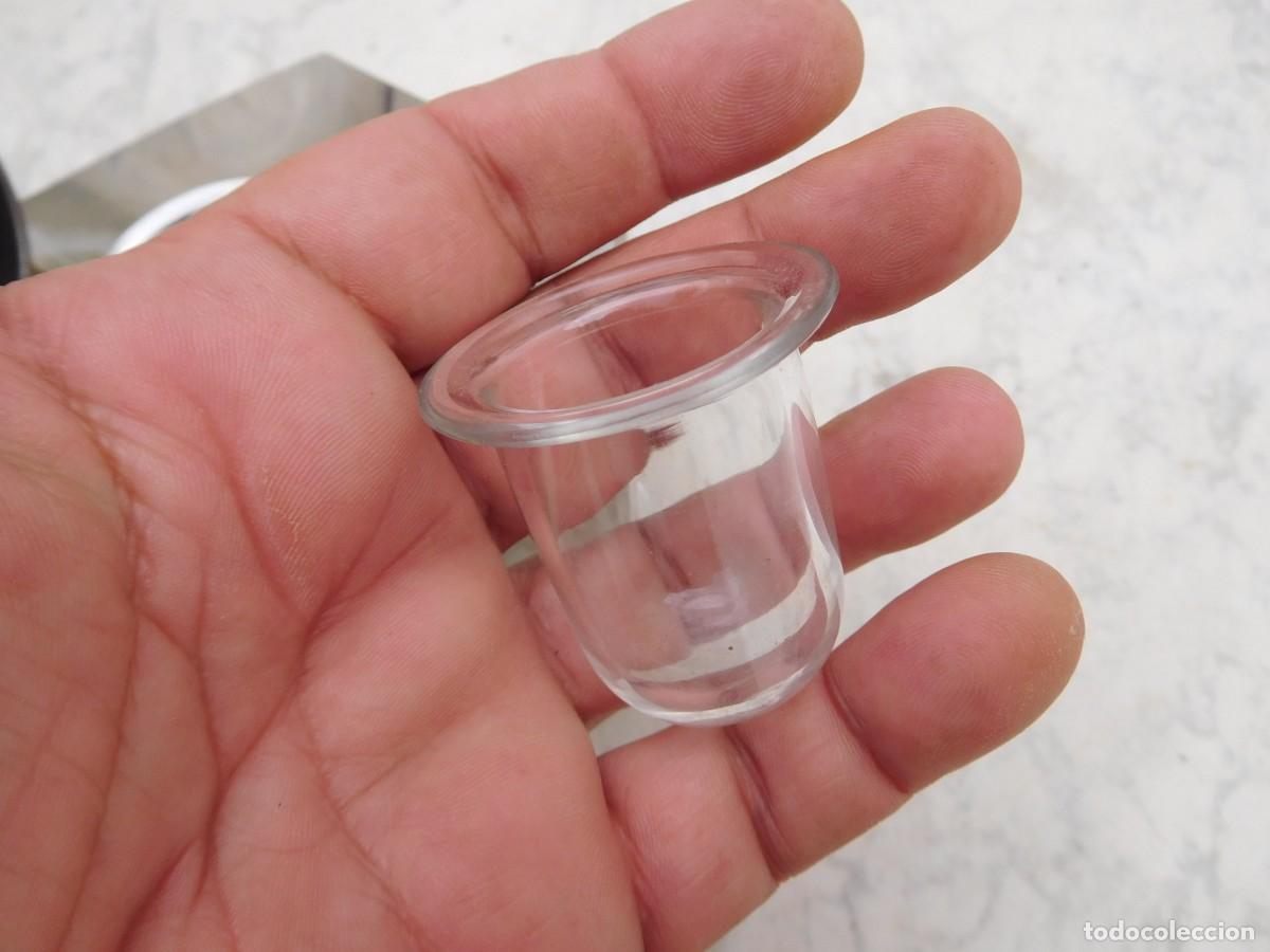 Escriban&iacute;a: Tintero alem&aacute;n antiguo de cristal y plata de Wilhelm Binder - Foto 10