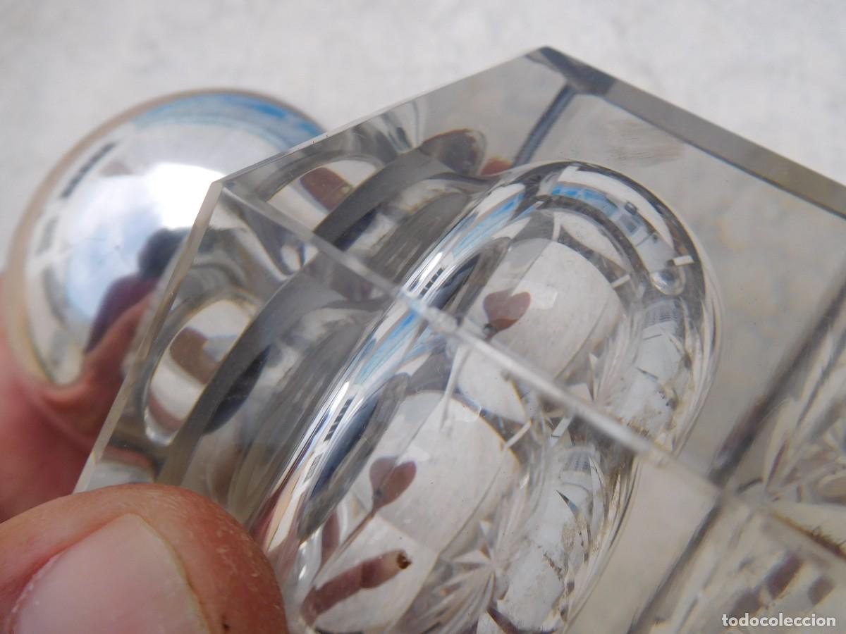 Escriban&iacute;a: Tintero alem&aacute;n antiguo de cristal y plata de Wilhelm Binder - Foto 14