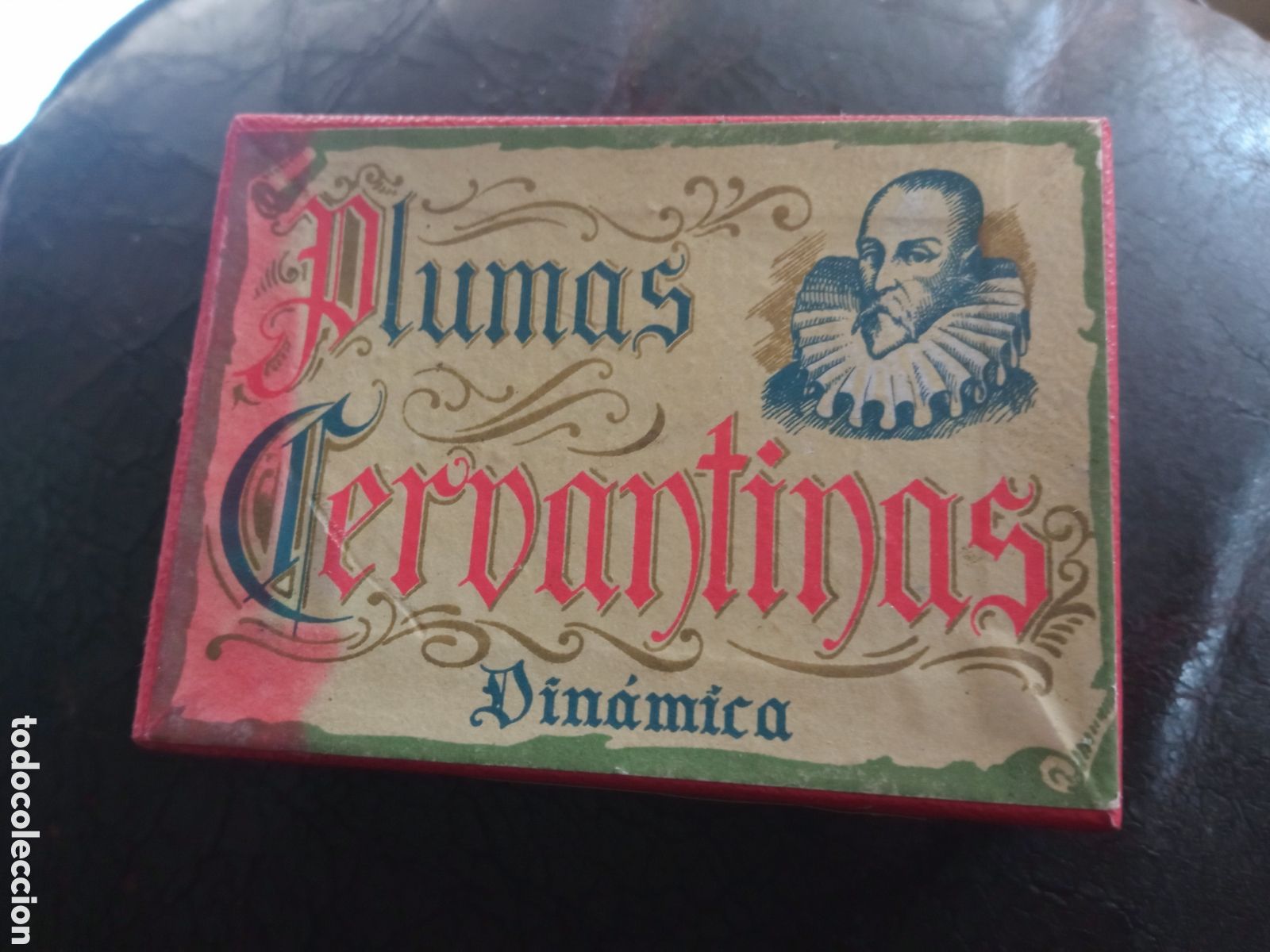 Escriban&iacute;a: Antigua caja Precintada, Plumas Cervantinas, Dinamica