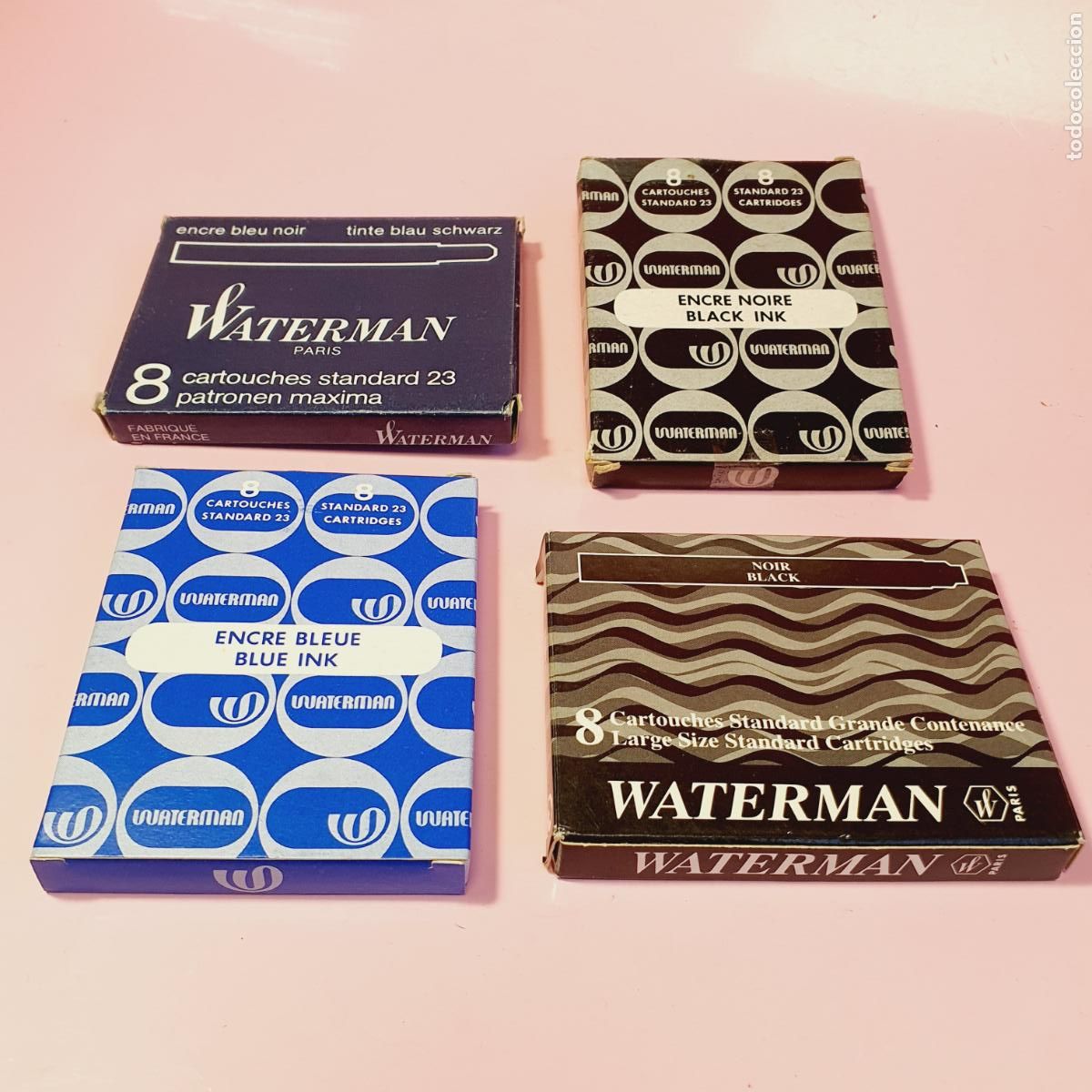 Escriban&iacute;a: 35*LOTE 4 CAJAS-CARTUCHOS-WATERMAN ESTARD-GRANDES-VER FOTOGRAF&Iacute;AS-COLECCIONISTAS