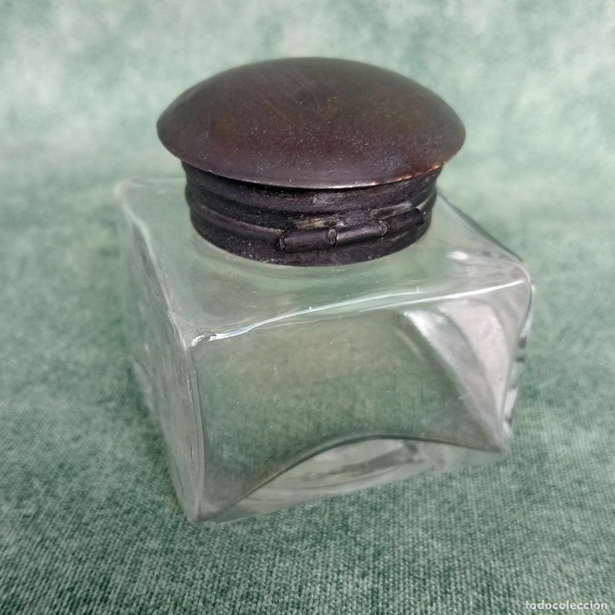 Escriban&iacute;a: ANTIGUO TINTERO DE CRISTAL - Foto 4