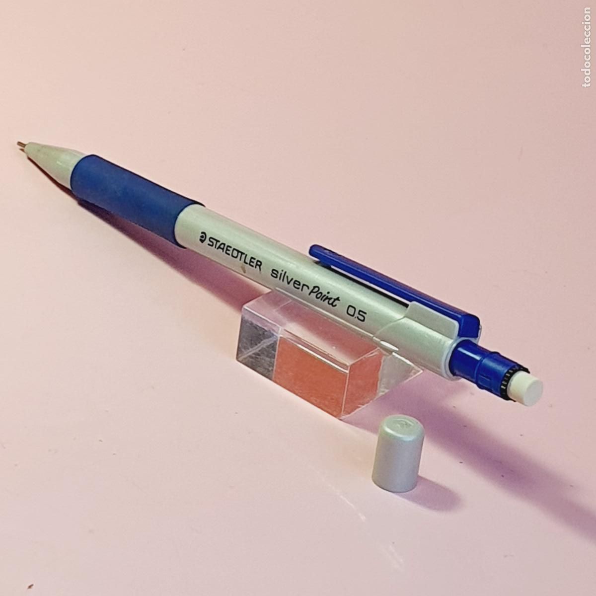Escriban&iacute;a: PORTAMINAS+ TUBO MINAS-STAEDTLER SILVER POINT 0,5-N&Aacute;CAR PLATEADO-N.O.S.-VER FOTOGRAF&Iacute;AS.