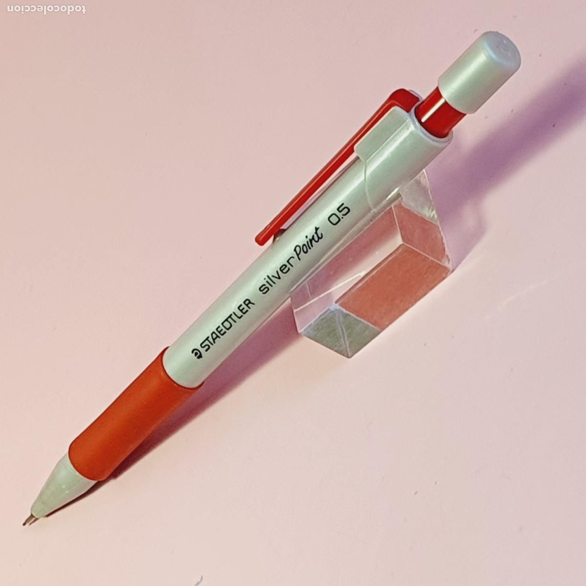 Escriban&iacute;a: PORTAMINAS+TUBO MINAS-STAEDTLER SILVER POINT 0,5-N&Aacute;CAR PLATEADO+ROJO-N.O.S.-VER FOTOGRAF&Iacute;AS.