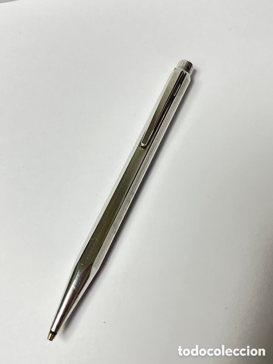 Scrivania: Portaminas Cara D&rsquo;ache cuerpo plateado antiguo /pluma25-8