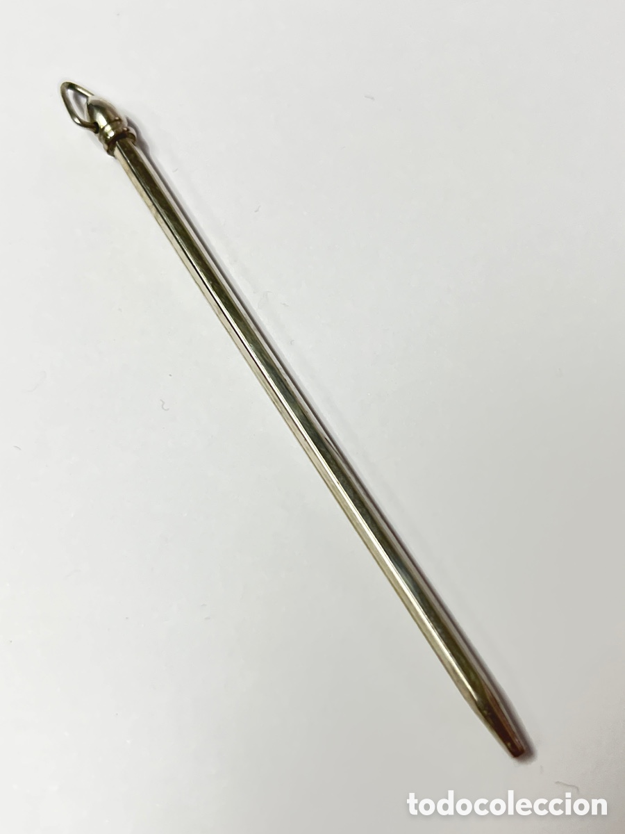 Scrivania: Portaminas miniatura cuerpo plateado de secretar&iacute;a /pluma25-8