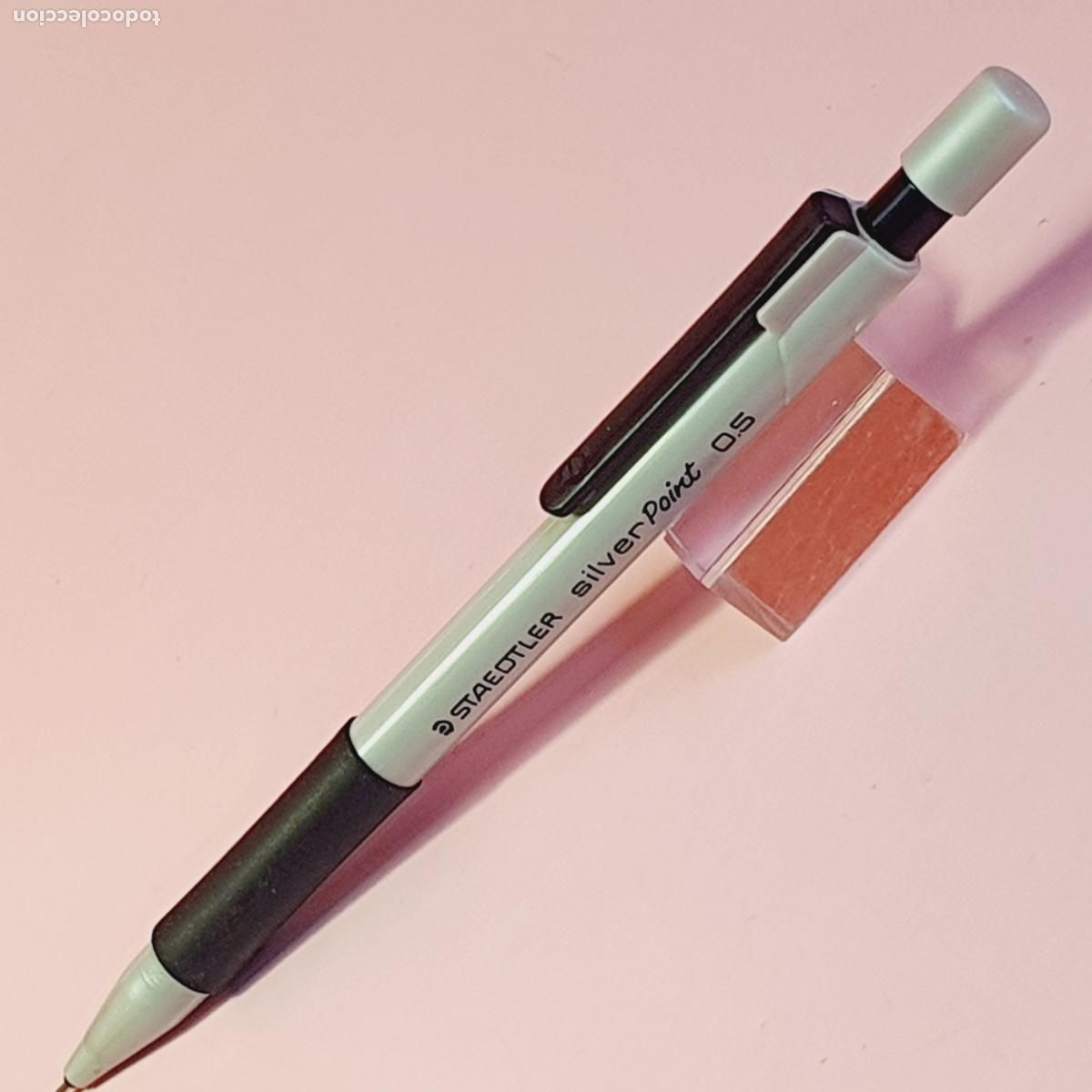 Escriban&iacute;a: PORTAMINAS+TUBO MINAS-STAEDTLER SILVER POINT 0,5-N&Aacute;CAR PLATEADO+NEGRO-N.O.S.-VER FOTOGRAF&Iacute;AS.